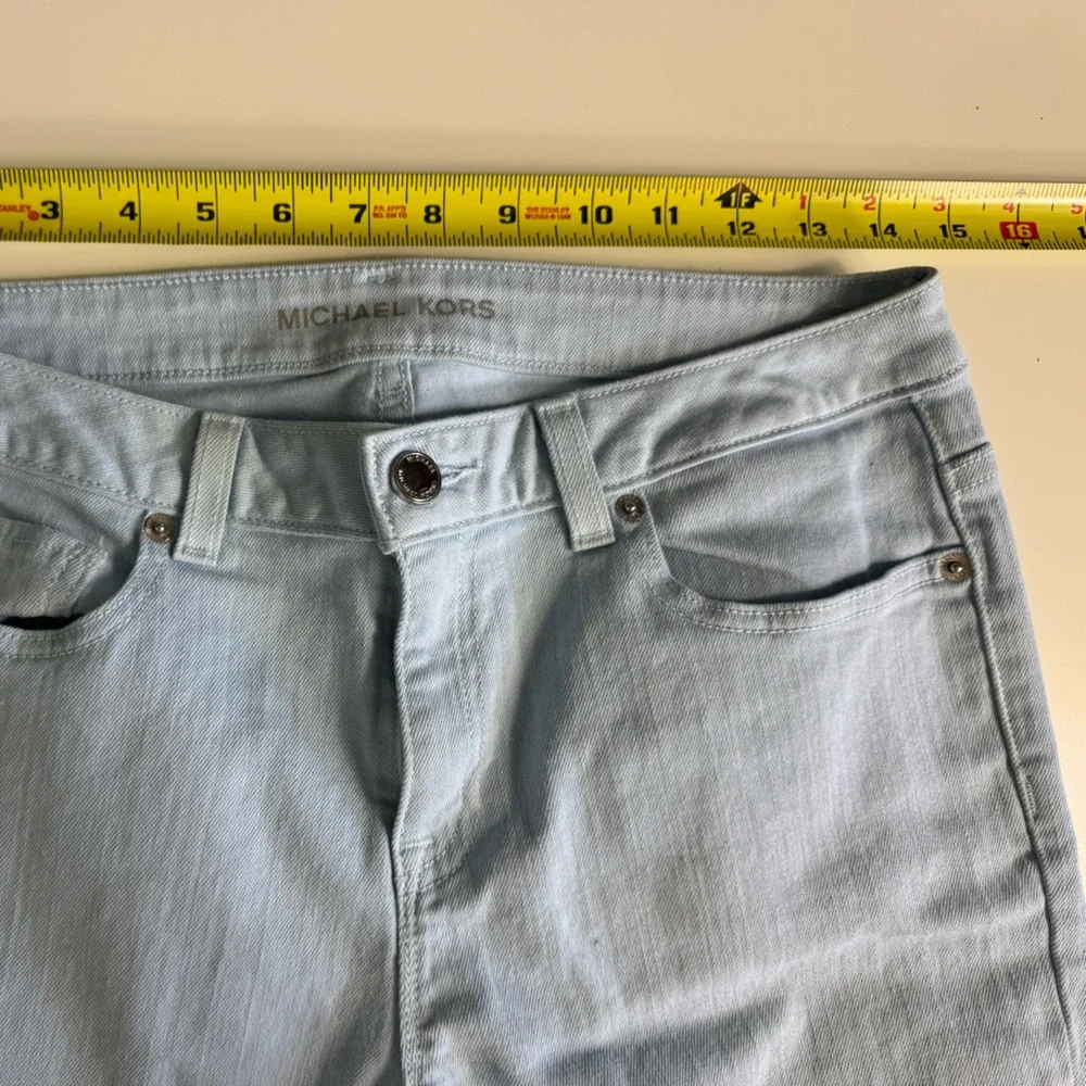 Michael‎ Kors Light Blue Skinny Jeans Womens Size 6 Mid Rise Stretch Denim